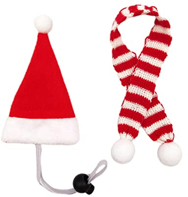 Weihnachtsmütze für Hunde, Bandana, Weihnachtsmann-Lätzchen, Schal, Winter, niedliches Cosplay-Kostüm, Outfit für Kätzchen, Haustierartikel, Zubehör, Haustier-Schal für Katzen, Halsband