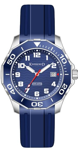 KNISKRED Orologio Sportivo Uomo Con Quadrante di Facile Lettura e Cinturino in Acciaio Inossidabile o Gomma Silicone, Impermeabile
