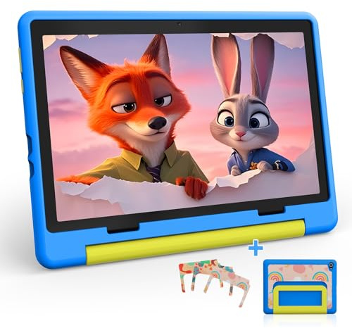 Laptok Tablet para Niños 10 Pulgadas, Tablet Infantil Android 15 Octa-Core, 20GB RAM 64GB ROM, Pantalla IPS HD 1280×800, Batería 5000mAh, Control Parental, WiFi 6 Bluetooth 5.4, Azul
