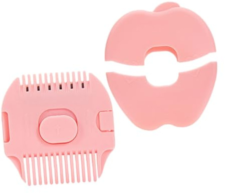 DONFAMDS 2-in-1 Haartrimmer und Haarschneidekamm für Kinder Vielseitiger Haarschneider aus Metall und Kunststoff mit Einzigartigem Apfelförmigem Design Tragbar für Präzises Haarstyling