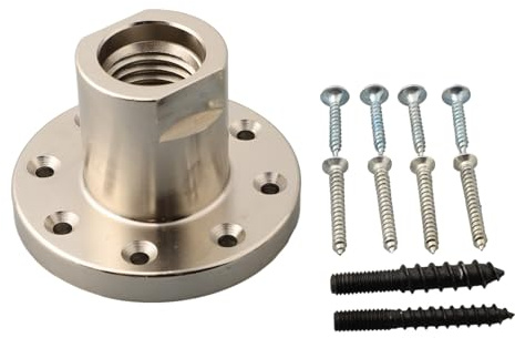 Mandrino per tornio per lavorazione del legno, 7,6 cm, per filettatura da 2,5 cm x 8 Tpi, con piastra frontale a vite e foro di montaggio in acciaio per tornio per legno, 75 mm, argento
