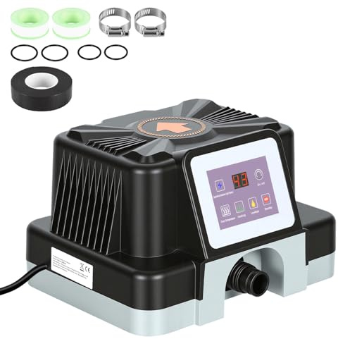 Hebitod Poolheizung 33 x 29 x 21 cm, Warmwasser Heizung für Pools, 3000W Schwimmbadheizung mit Digitalanzeige und automatischer Wärmespeicherung, 32-38mm Anschluss, Pool Heizungen für Schwimmbad