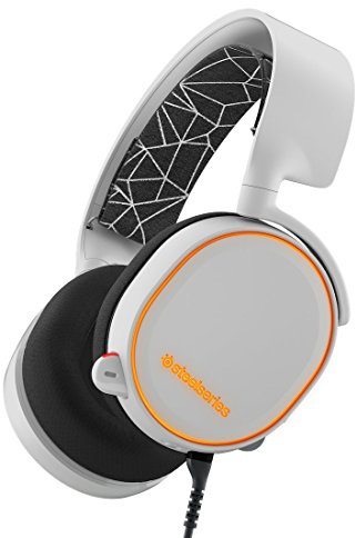 SteelSeries 61444 Arctis 5 [Legacy Edition], Gaming-Headset, RGB-Beleuchtung, DTS 7.1 Surround für PC, PC / Mac / PlayStation 4 / Mobilgerät / VR, Farbe weiß