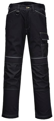 Portwest T601BKR38 Urban Work Trousers, 38, Black