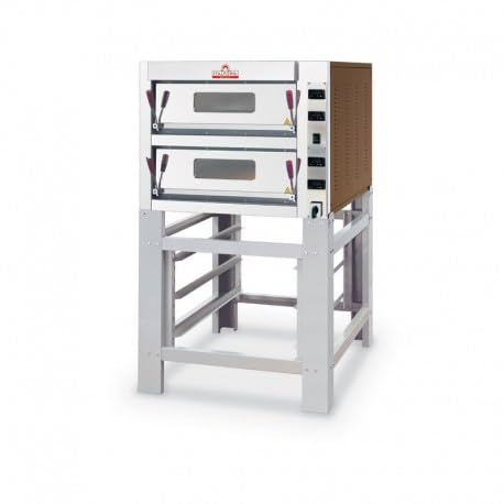 Four à pizza double électrique professionnel - commandes digitales - 12 pizzas - Italforni - - Acier inoxydable 910x1170x700mm