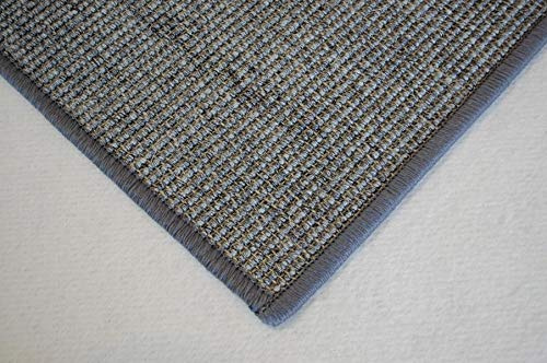 Teppich Janning Sisalteppich umkettelt grau meliert 100% Sisal gekettelt - Verschiedene Größen (140 x 200 cm)