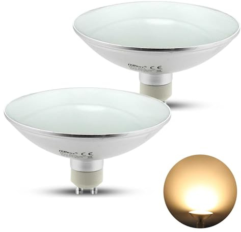 HiBay 2er Leuchtmittel GU10 LED AR111 Strahler Lampe 9W Spot Reflektor Ersatz für 75W Halogenlampen,800lm 3000K 120° Warmweiß,LED-Glühlampe für Restaurant, Kantine, Wohnzimmer | 9W Spot Ersatz für 75W Halogenlampen Warmweiß 120° LED-Glühlampe 230V für Restaurant Kantine Wohnzimmer
