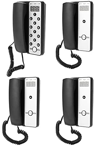 Wireless Real Time Long Range House Intercom - Two-Way Communication Device for Home Office Hotel Department - Hands Free 1 Host 3 Extension Intercom Kit (UK)