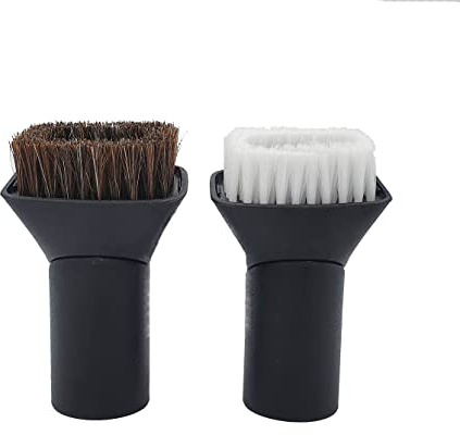 Saugpinsel Set für Kärcher Staubsauger mit Naturhaar & Nylonborsten 35 mm kompatibel mit Kärcher WD & NT Miele AEG Siemens Bosch Referenznummer 2.863-221.0