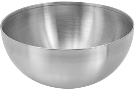 Operitacx Edelstahlschüsseln Suppe Müslischalen Große Kapazität Salatschüsseln Koreanische Suppe Reis Nudeln Ramen Schüssel Küche Lebensmittelbehälter Silber 15,2 cm