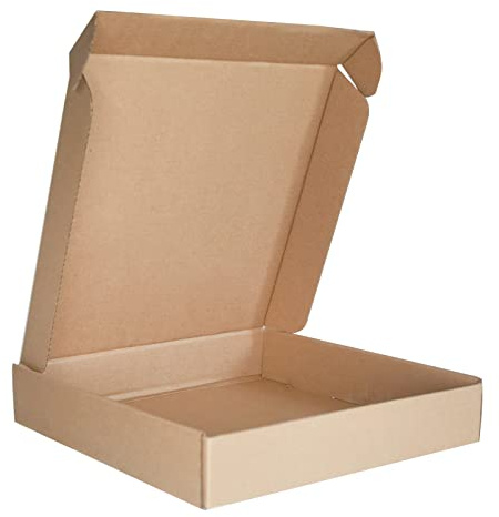 PACK4YA 220 × 213 × 40 mm små paket postlådor kungliga mail PiP korrugerade kartonglådor för postning, bruna fyrkantiga postlådor för småföretag eller gåva (20 delar)