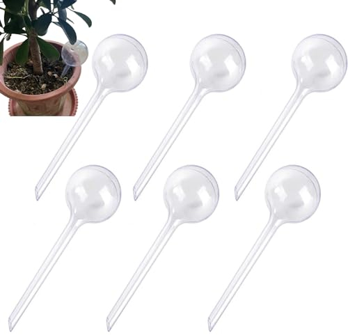 Norhogo 6 Stück Pflanzen Bewässerungskugel, Kunststoff Wasserspender für Topfpflanzen Automatisch Bewässerung Set Bewässerung Kugeln Wasserspender für Pflanzen Blumen
