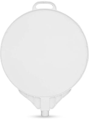 Round Empty Sign Plate for Traffic Cones and Safety Barriers | Plastic Blank Sign Board with Handle for Delineator Posts and Safety Cones - White