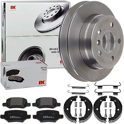 NK Bremsscheiben + Beläge + Handbremse hinten | 203374 + 223348 + 2733412 + 7933622 Kompatibel mit A-Klasse (W169),B-Klasse Sports Tourer (W245)