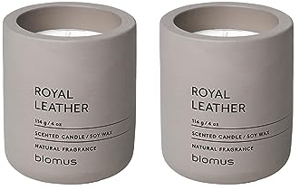 blomus Duftkerze FRAGA | Farbe Lily White | Duft French Cotton | Ø 6,5 cm | 2er Set