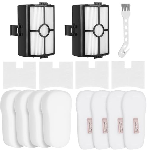 HZ500UKT Filter Replacement For Shark Cordless Stick Vacuum Cleaner HZ500 | Compatible with shark Duo Clean HZ500 HZ500UKT HZ500UK Vacuum Cleaner Hoover, 2 Hepa Filters and 4 Foam & Felt Filters
