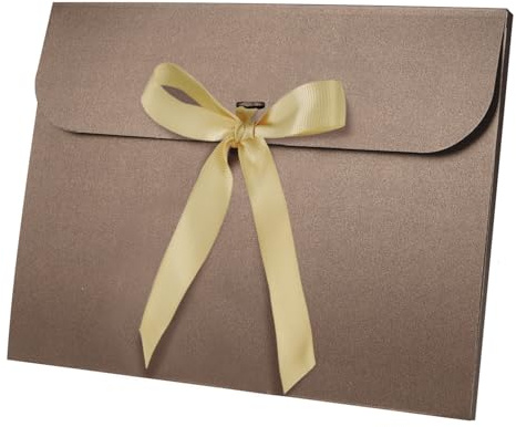 Geschenkumschläge mit Schleife, 24 x 18 cm, Vintage-Geschenkgutschein-Umschläge, Kraftpapier, große Geldkarten-Boxen für Geschenke, Einladungen, Hochzeit, Geburtstag, Party, Abschlussfeier, Muttertag