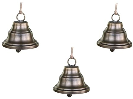 3 Glöckchen aus Eisen Antik Messing Glocken Weihnachtsglocken Weihnachtsschmuck Weihnachtsdeko Christbaumschmuck