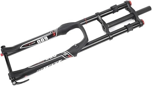 bike forks 26/27.5/29'' DH MTB Air Fork , Mountain Bike Suspension Fork Travel 140mm Rebound Adjust Thru Axle Front Fork Double Crown 1-1/8 Straight Manual Lockout ( Color : Schwarz , Size : 29inch )
