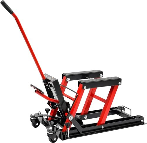 DSYOGX Plataforma elevadora para motocicleta, hidráulica, plegable, plataforma elevadora, soporte de montaje, plataforma elevadora para la motocicleta, hasta 680 kg