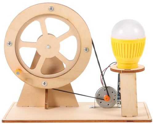 HEMOTON 1 Satz Handgenerator Bauspielzeug Holz Selber Bauen Kurbelgenerator Wissenschaftsexperiment Stem Projekte Wissenschaftliche Projekte Bausätze Aus Holz Handheld Kind Hölzern Modell