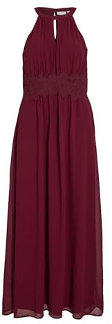 Vila Abito da Sera da Donna Vimilina Maxi Dress-Noos, Cabernet 1, 40