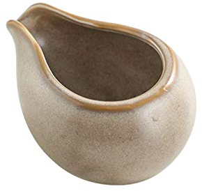 Small Milk jug,Creamer Jug,Churn Jug,Pointed Mouth Design Latte Creamer Cup,Honey Syrup,Western Food Cafe Tableware Milk(Color:Black100ml) (Color : Yellow brown100ml)