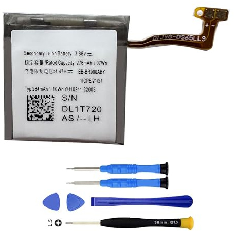 Vvuilsty EB-BR900ABY Batterie 0 Cycle Batterie Montre Compatible avec Samsung Galaxy Watch 5 40 mm SM-R900 R905U avec Kits d'outils de réparation