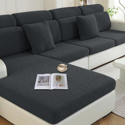 Ystyle Sofa Sitzkissenbezug Stretch, Sofa Sitzbezug Wasserdicht, Universal Sofa Kissen Bezug, Elastischer Kissenbezüge, Schonbezüge Couch Sofa Sitzkissen Sofa Überzug (1 Sitzer*2, Dunkelgrau)