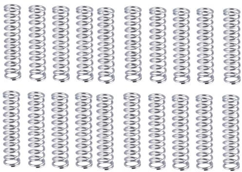 20 Stücke 304 Edelstahl Druckfeder Länge 25mm, Durchmesser 0,3mm, Außendurchmesser 4mm