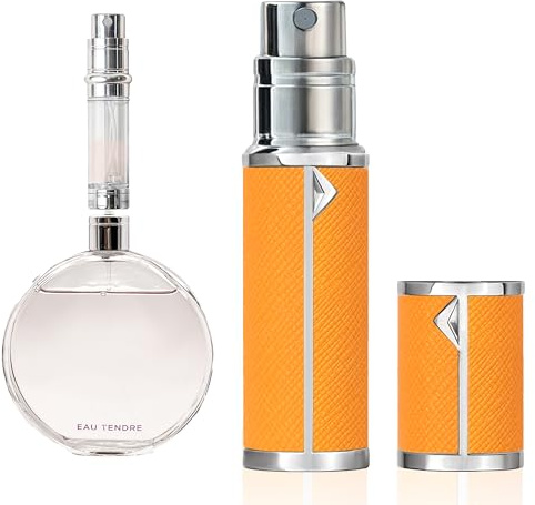 muilsae AB00YL Parfümzerstäuber Nachfüllbar, 5ml Leer Reise Parfüm Zerstäuber, Bodenfüllung parfum reise zerstäuber, für Handtasche, Reisen, Ferien, Flugreisen (gelb)