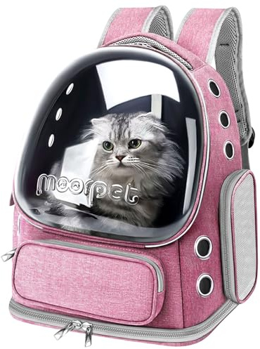 Katzenrucksack, atmungsaktiv, Katzenblasen-Rucksack, großer Platz, Katzentragerrucksack für Kitty, kleine Hunde, faltbar, von Fluggesellschaften zugelassen, transparenter Haustier-Reiserucksack bis zu