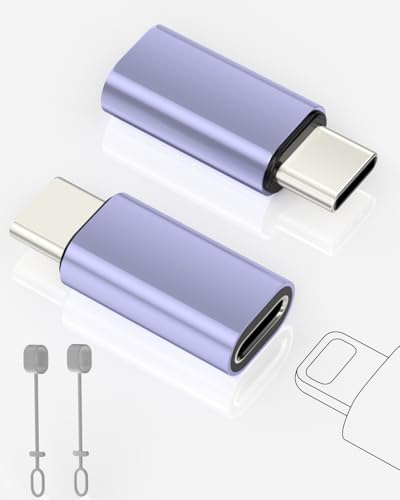 layajia 2 Pack Adaptador Lightning a USB C para iPhone 15/16/16 Pro/16 Plus/Pro MAX, Samsung S24, Soporta Carga y Transferencia de Datos, Cable Conector Cargador Tipo C, No para Audio/OTG/Auriculares