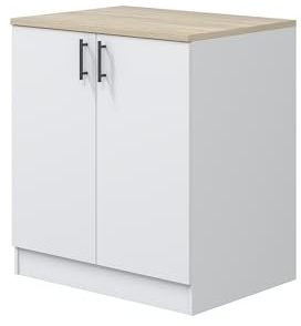 möbelando Spülenunterschrank >KIRA< Gestalte Deine Küche individuell mit KIRA! Dieser praktische Spülenunterschrank (80x90x60cm) bietet viel Stauraum und eine Moderne Optik.