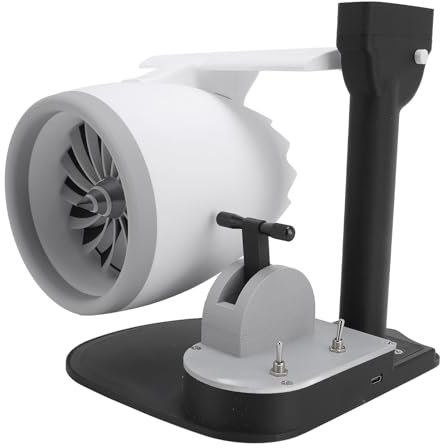 Gugxiom Innovativer Jet-Engine-Desktop-Luftbefeuchter, 2-in-1-Turboventilator und Luftbefeuchter, Rotlicht-Jet-Engine-Form, USB-Turbo-Kühlgebläse-Luftbefeuchter für zu Hause mit