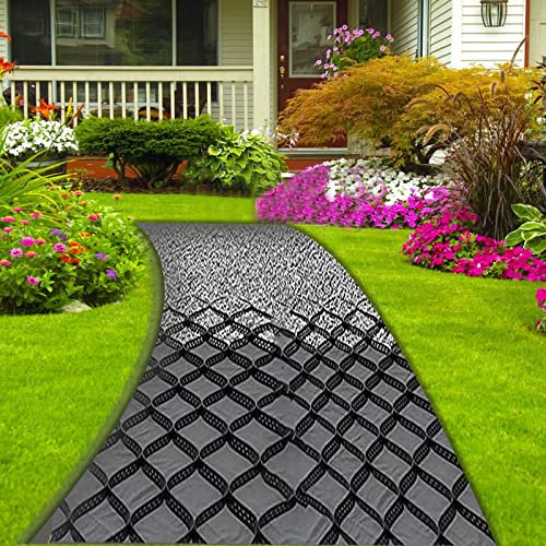 Stabilisateur de grille de sol pour allée de gravier / allée de gravier pour aménagement paysager, allée, roches, remplissage en nid d'abeille (5 x 8 m)