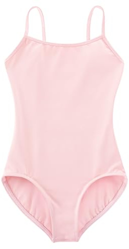 Stelle Ballet Leotards for Girls Dance Leotard Gymnastics Unitards Outfits Undergarment with Adjustable Straps(Pink,XL)