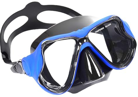 Gafas de buceo – Gafas de natación con cubierta nasal | Gafas de visión transparente de 180 ° | piscina antivaho de 3,94 pulgadas | Lentes de buceo de PVC con correas ajustables para hombres, mujeres