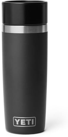 YETI Rambler 16 oz (473 ml) Travel Bottle with 100% Leakproof Hotshot Commuter Cap, Vacuum Insulated Stainless Steel Coffee Flask for Travel & Commute, Black