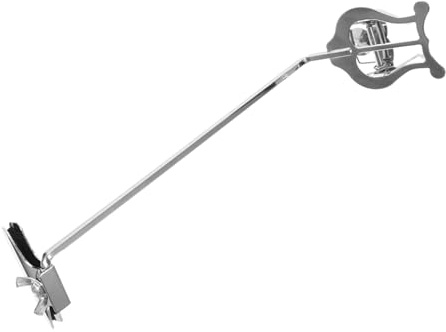 Saxophon Lyra Notenclip aus Zinklegierung in Silber | Auftritte und Übung, Leichtes Zubehör, Klemmbarer Halter ohne Beschädigung des Instruments