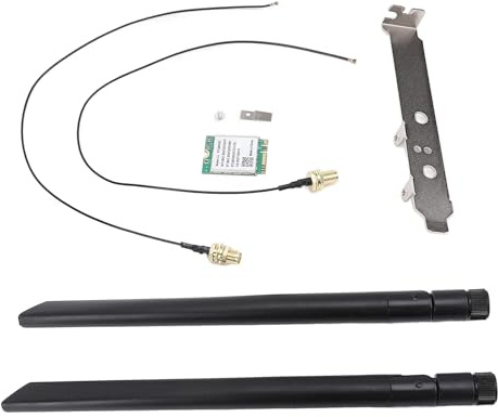 Plyisty Scheda WiFi M.2, Scheda di Rete Wireless WiFi6 1800Mbps 5.2 con Tecnologia MU Mimo, per 11 e (Staffa per antenne Esterne)
