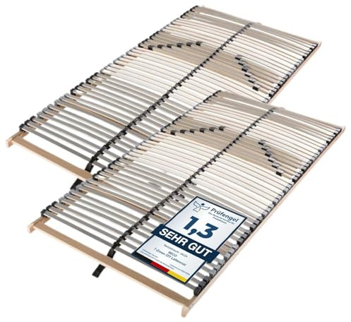 Sleepneo Lattenrost 160x200, 42 Latten, Ergonomischer 7-Zonen-Lattenrost 160 x 200 cm aus Buchenholz, Selbstmontage, hohe Traglast bis 150Kg