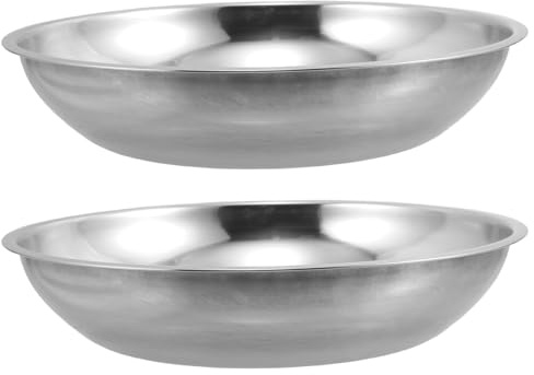FUNNETOYU Plato de Báscula de Acero Inoxidable para Báscula de Banco y Mecánica Superficie Lisa y Peso Preciso 2 Piezas para Cocina