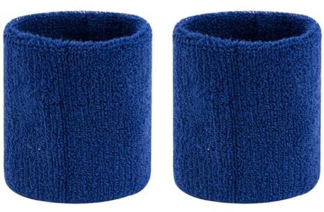 Anlayliay 1 Paire de Bracelets de Sport pour Poignet, Bandeau de Transpiration, Bracelet Élastique pour et Femmes, Tennis, Facile à Utiliser, Bleu