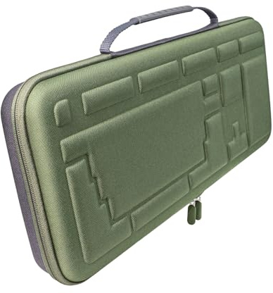 APGLSXY Funda de transporte para teclados mecánicos de tamaño completo con malla, bolsillo para accesorios, resistente a los impactos, materiales de tela impermeable, funda para teclados mecánicos