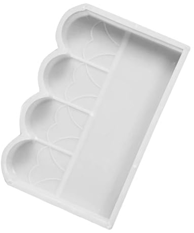TIKODIDA Plastic Concrete Fence Mold DIY Garden Fence Mould Convenient Frame for Lawn Edging and Garden Decoration White