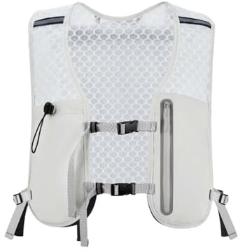 Générique Sac à Dos Léger Sport Randonnée Cyclisme Veste Téléphone Portable Gourde Multifonction Mince Homme Femme (Grey, One Size)