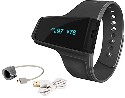 Schlafmonitor – Anti-Schnarchen Schlafhilfe Armbanduhr – Überwachung der Herzfrequenz – SpO2-Pulsoximeter-Alarm – kabellos Bluetooth für Schlafapnoe mit LED-Bildschirm