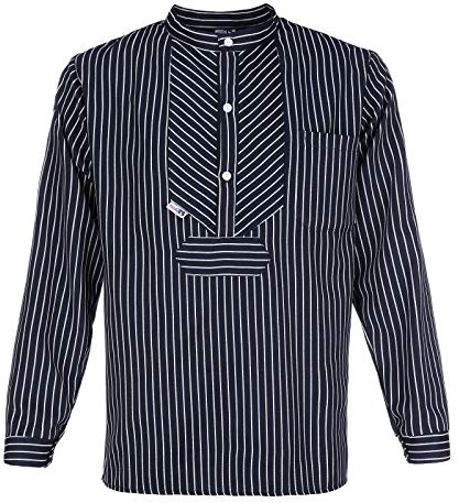 modAS | Fischerhemd „BasicLine“ | breiter Streifen | Größe L (ca. He 52/54 - Da 46/48)