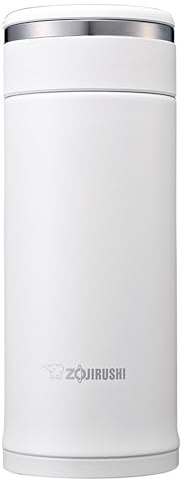 Zojirushi SM-JF36-WA Water Bottle, Stainless Steel Mug, Bottle, Direct Drinking, Lightweight, Cold Retention, 12.2 fl oz (360 ml), White